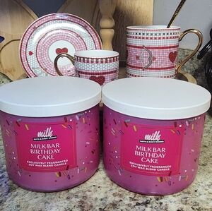 NIB "BIRTHDAY CAKE" 3 Wick Candle Bundle of 2